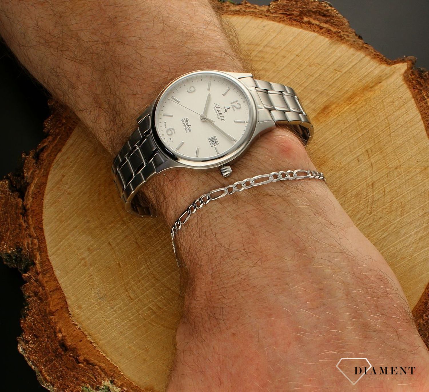 Bransoleta srebrna 925 figaro 4 mm DIA-BRA-735070-100-925 4mm.jpg